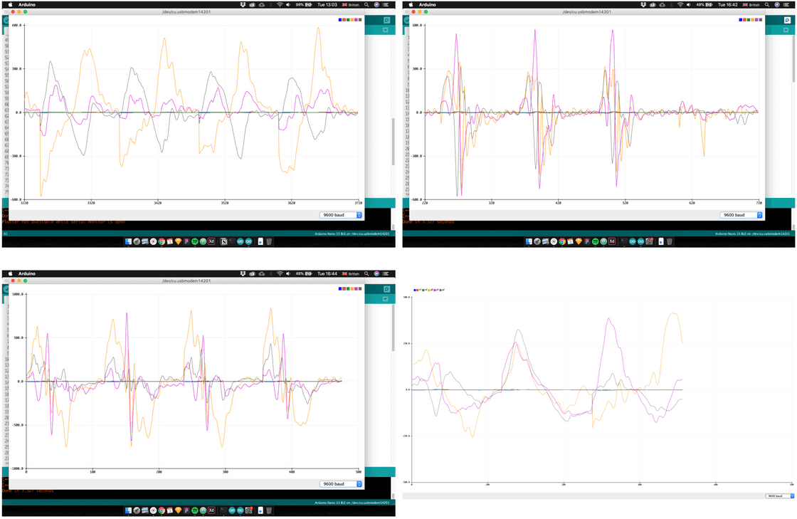Arduino data visualization screenshots